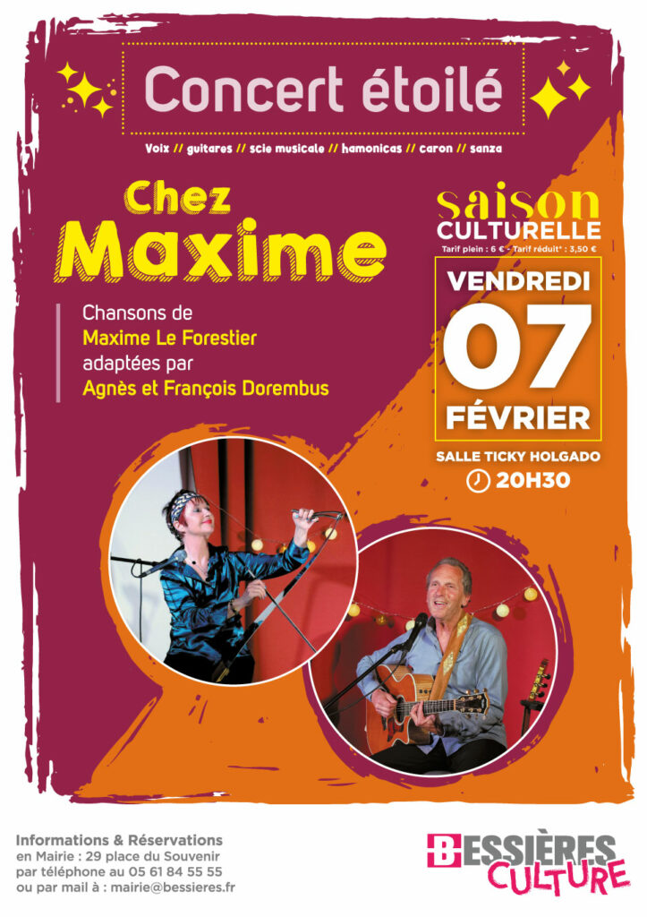 concert des chansons de maxime le forestier