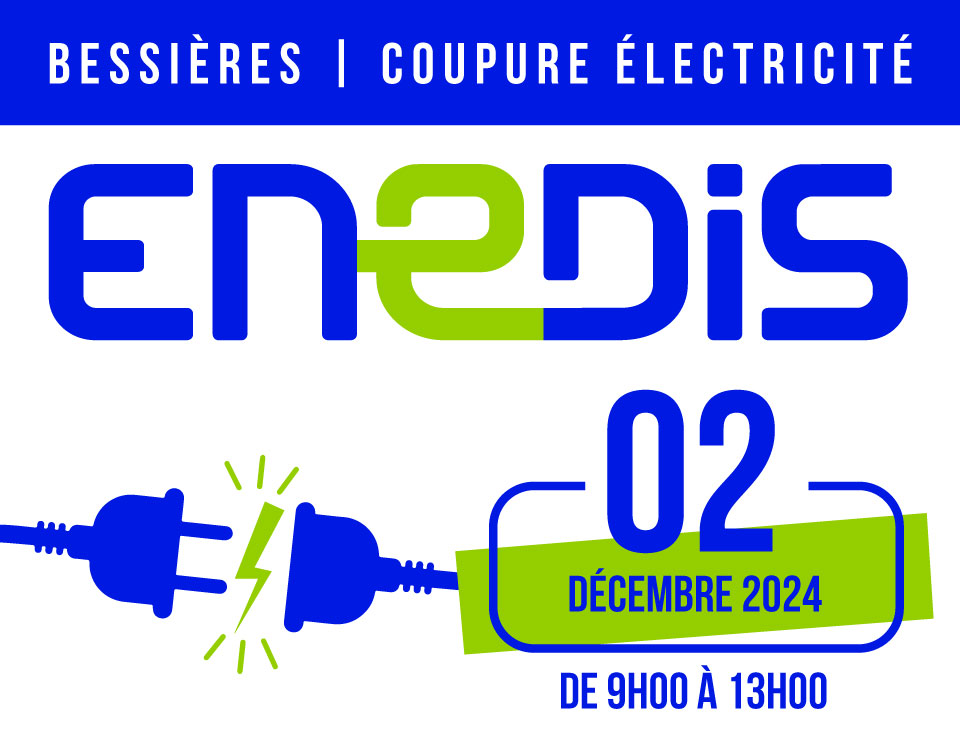 COUPURE ÉLECTRICITÉ - LUNDI 02 DÉCEMBRE 2024